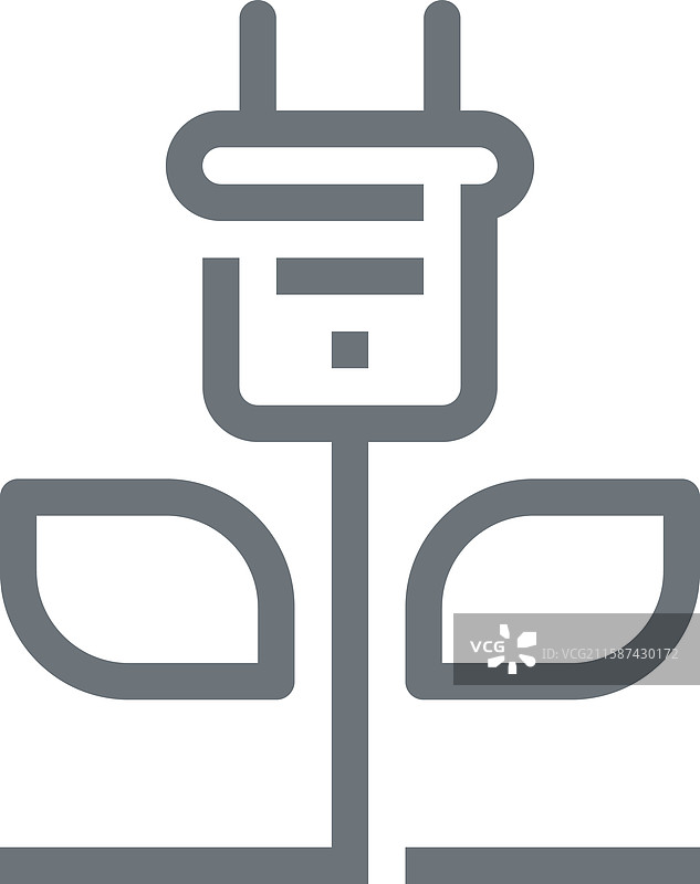 节能扁平线条网页图标概念图片素材