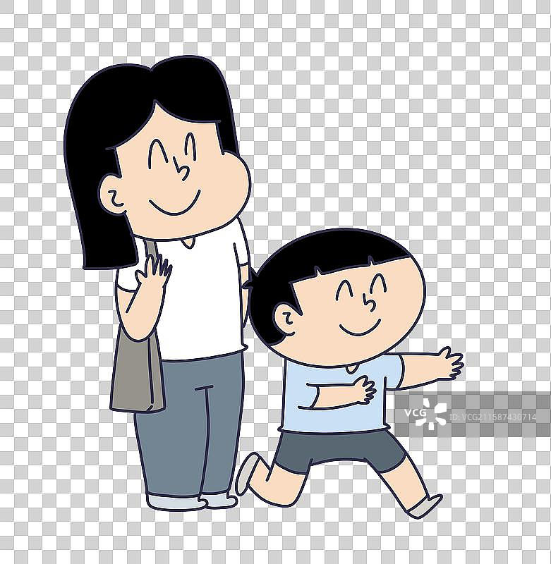 陪着孩子，陪伴儿童的母亲妈妈图片素材