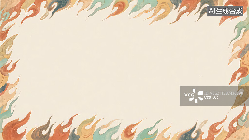 【AI数字艺术】2D卡通火焰纹插画-常规图片素材