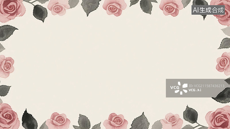 【AI数字艺术】水墨画植物花卉背景-常规图片素材