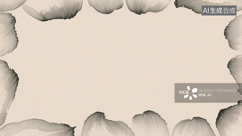 【AI数字艺术】水墨画植物花卉背景-常规图片素材