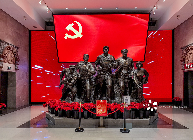 上海中共四大纪念馆——大厅雕塑图片素材