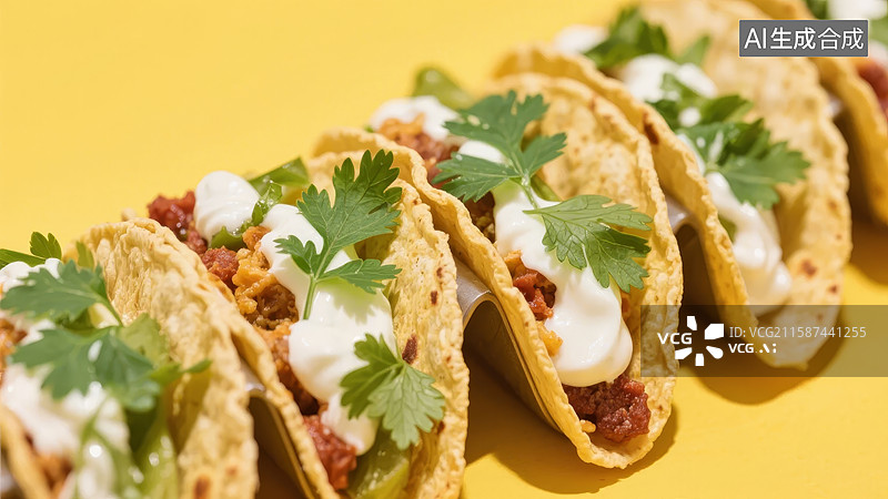 【AI数字艺术】色彩鲜艳的墨西哥玉米饼图片素材