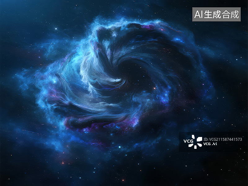 【AI数字艺术】宇宙星云的神秘漩涡图片素材