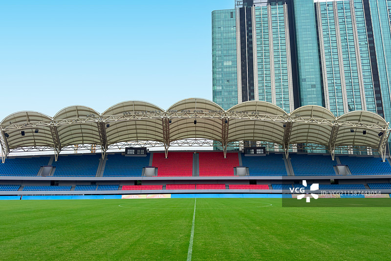 杭州市上城区体育中心 足球场 田径场 运动场 亚运会比赛场地图片素材