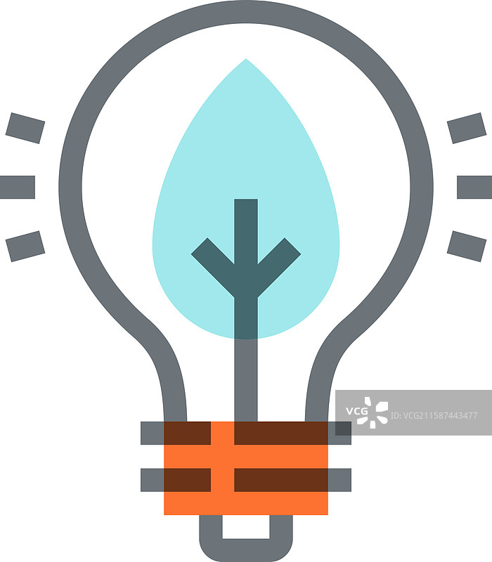 绿色能源扁平线网页图标概念图片素材