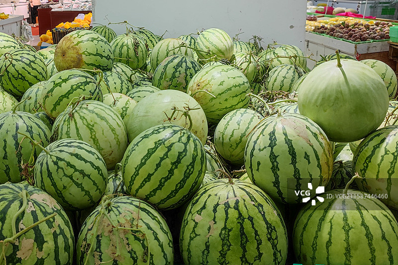水果摊、西瓜图片素材