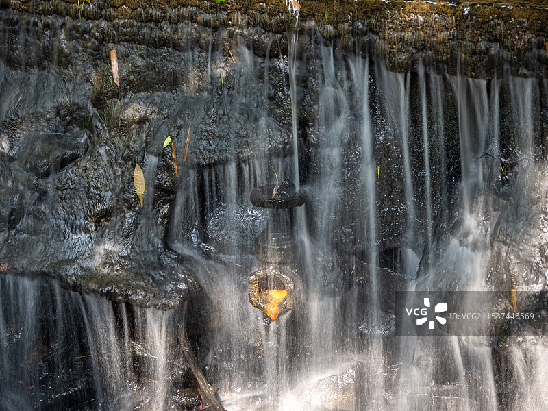 广州滴水岩森林公园溪流各处特写图片素材