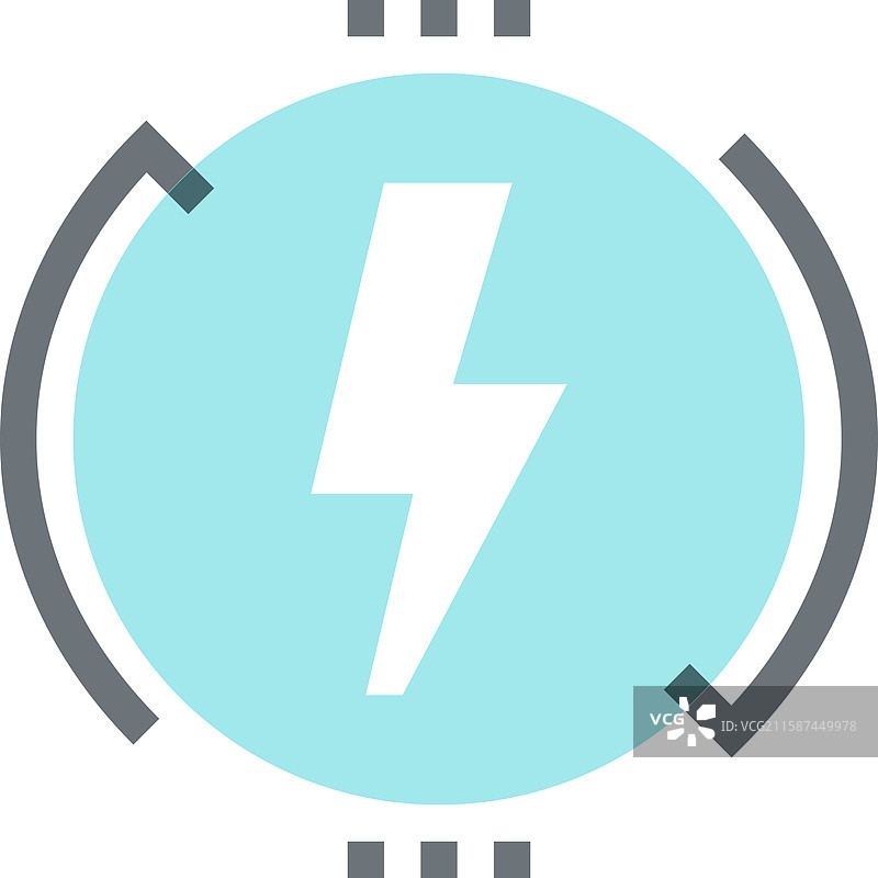 可再生能源平面线条网页图标概念图片素材