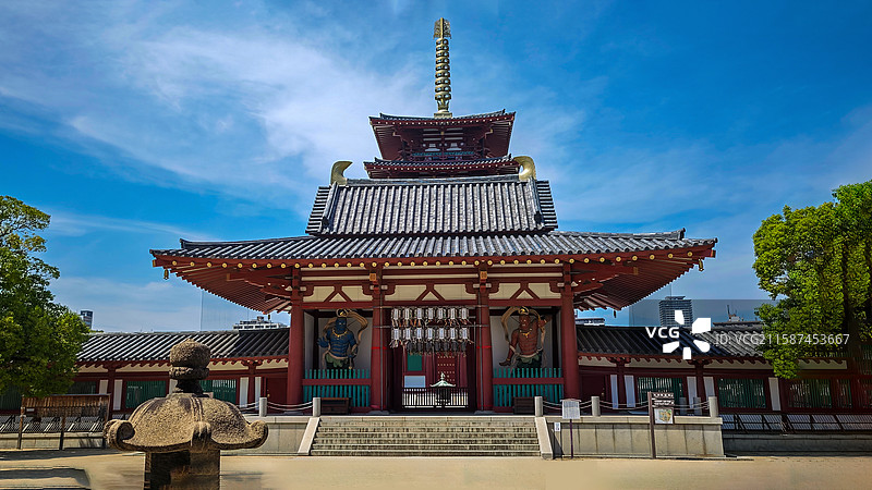 日本大阪四天王寺中门图片素材