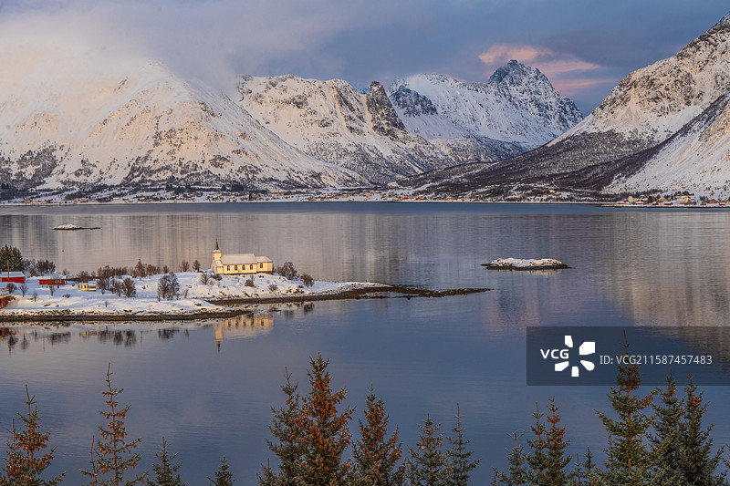 挪威冬季风光图片素材