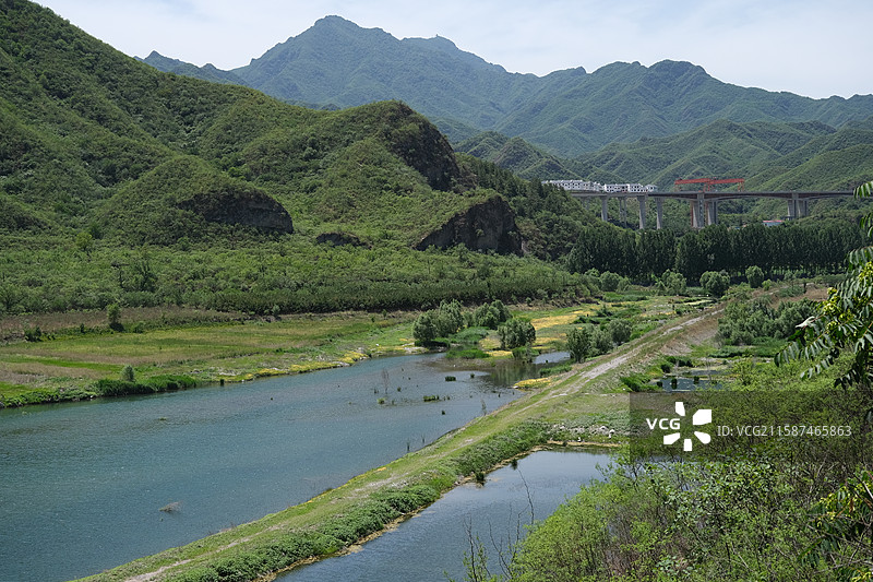 北京门头沟斋堂水库自然风光图片素材