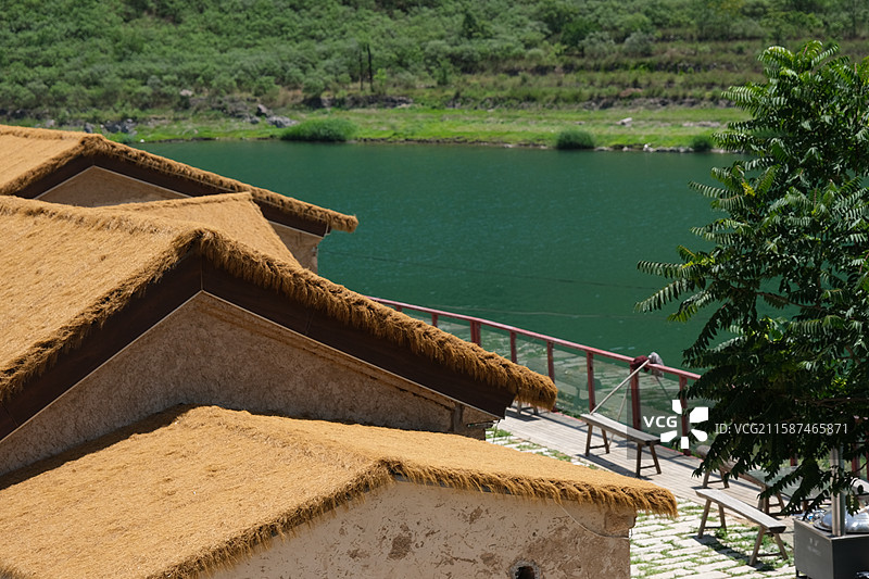 北京门头沟斋堂水库自然风光图片素材