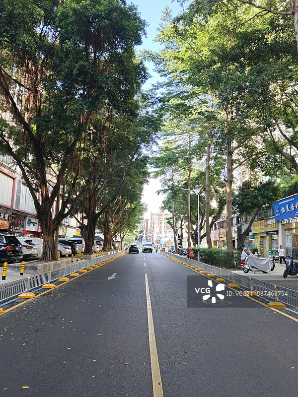 城市街道和建筑物图片素材