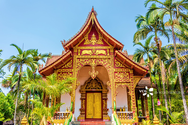 中国云南西双版纳景洪曼听御花园西双版纳总佛寺图片素材