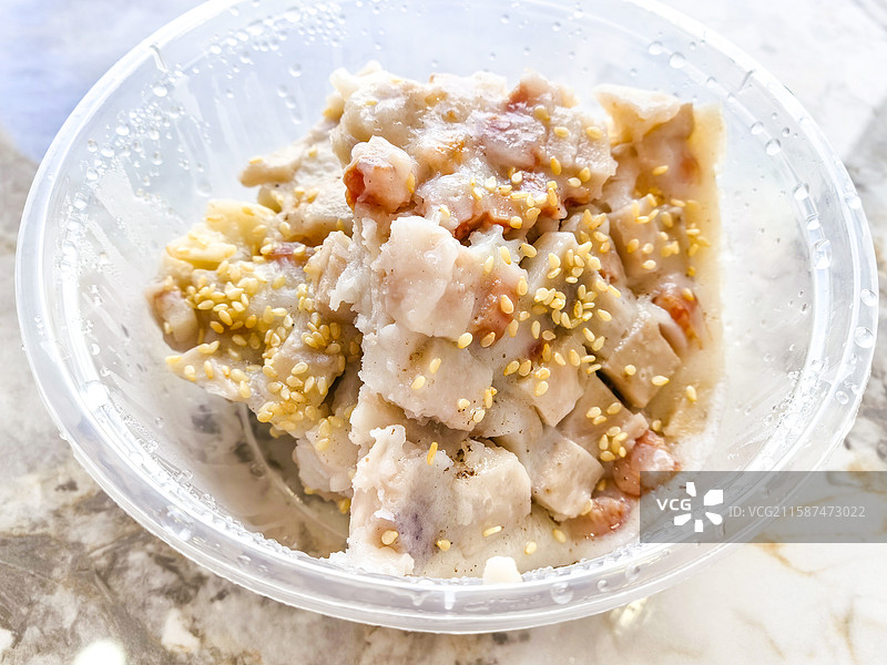 咸香芋头糕广东美食特写图片素材