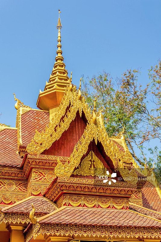 中国云南西双版纳景洪曼听御花园城心塔图片素材