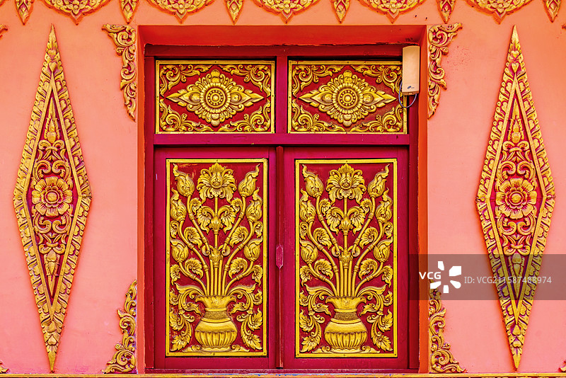 中国云南西双版纳曼听御花园傣王行宫装饰图片素材