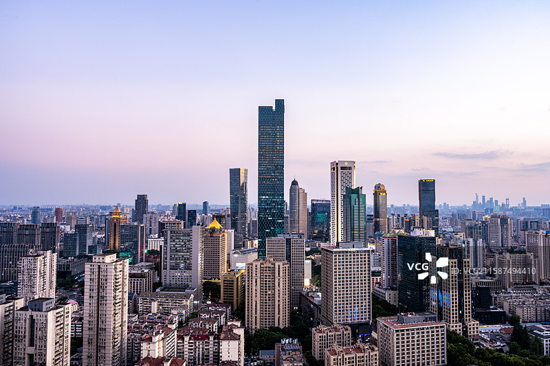 南京新街口德基广场建筑群城市天际线风光图片素材