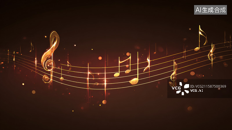 【AI数字艺术】旋律的流动图片素材