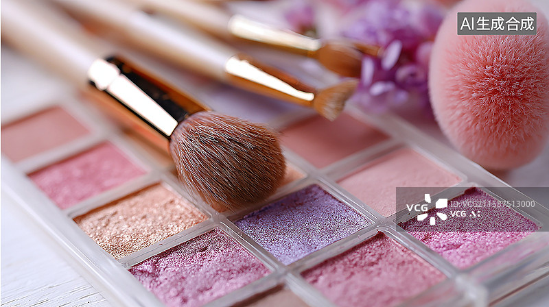 【AI数字艺术】精致彩妆盘的艺术图片素材