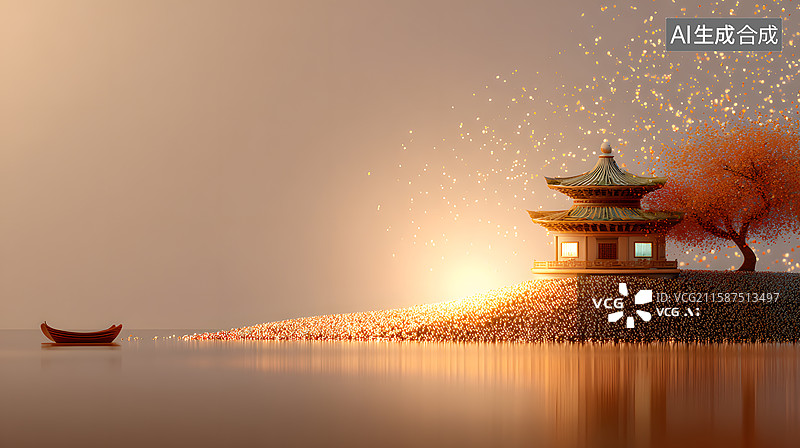 【AI数字艺术】梦幻金辉图片素材