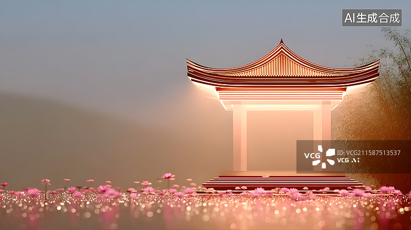 【AI数字艺术】梦幻金辉图片素材