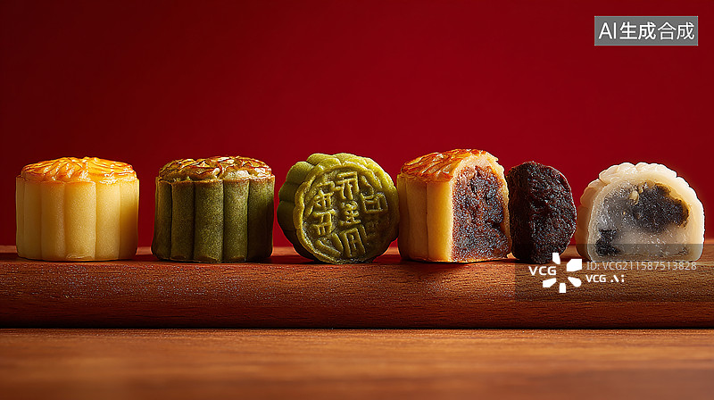 【AI数字艺术】中秋月饼的味蕾盛宴图片素材