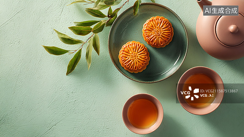 【AI数字艺术】中秋月饼的味蕾盛宴图片素材