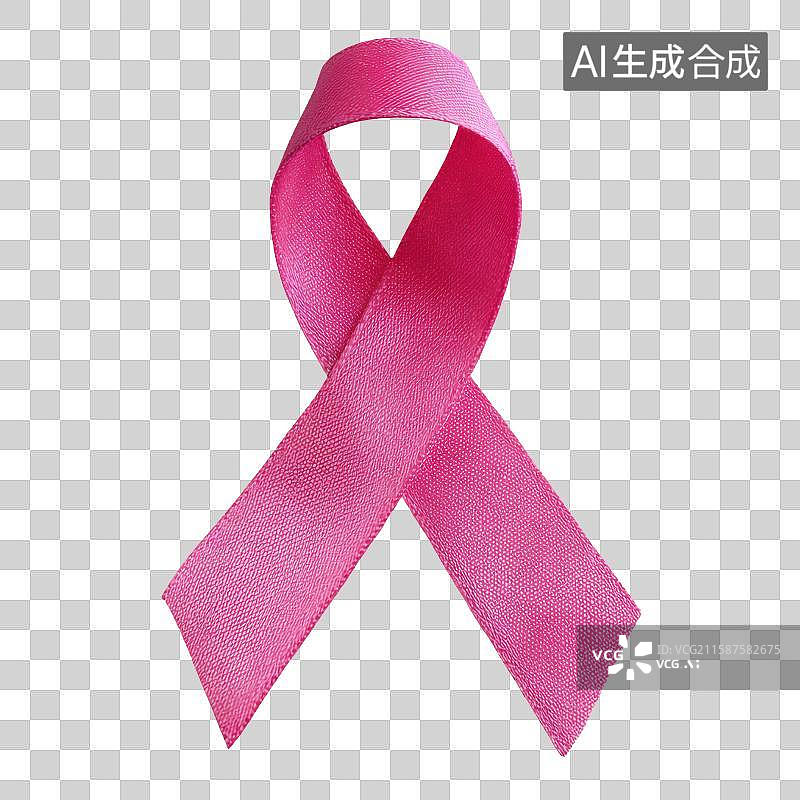 【AI数字艺术】粉色乳腺癌防治宣传丝带图片素材