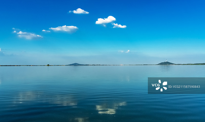 南京高淳，固城湖夏日风光图片素材