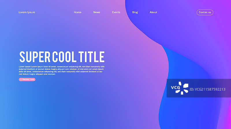 网站的着陆页抽象设计模板图片素材