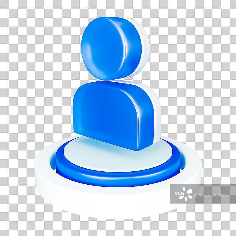 3D立体元素人物联系人图标图片素材
