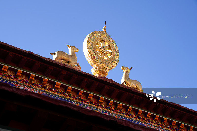 西藏 拉萨 甘丹寺 格鲁派 宗喀巴图片素材