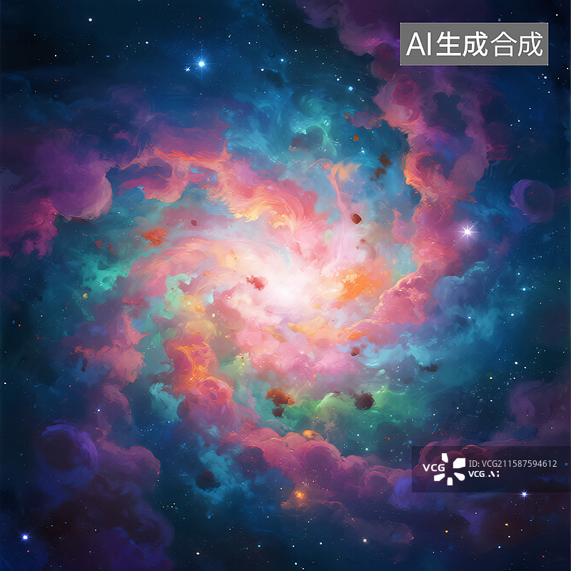 【AI数字艺术】星云秘境：宇宙深处的低语图片素材