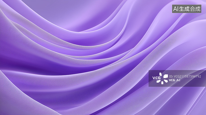 【AI数字艺术】极简薰衣草波浪抽象壁纸图片素材