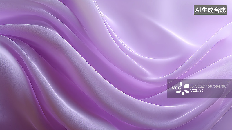 【AI数字艺术】极简薰衣草波浪抽象壁纸图片素材