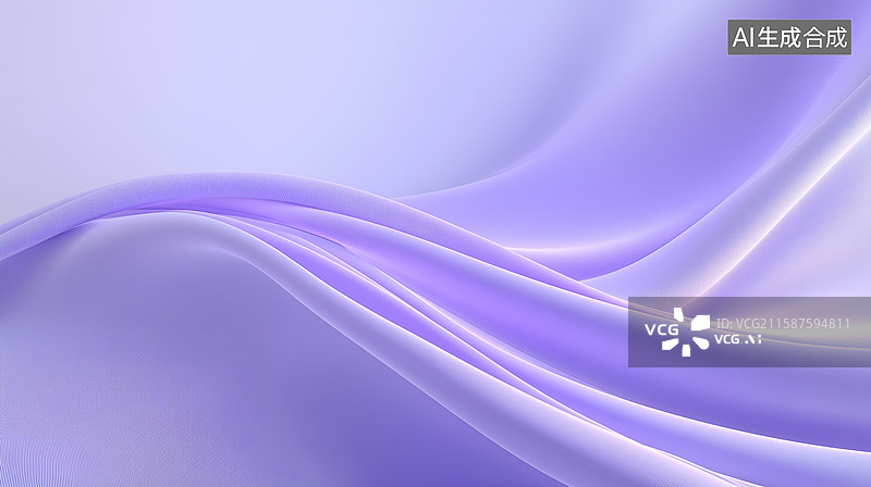 【AI数字艺术】极简薰衣草波浪抽象壁纸图片素材