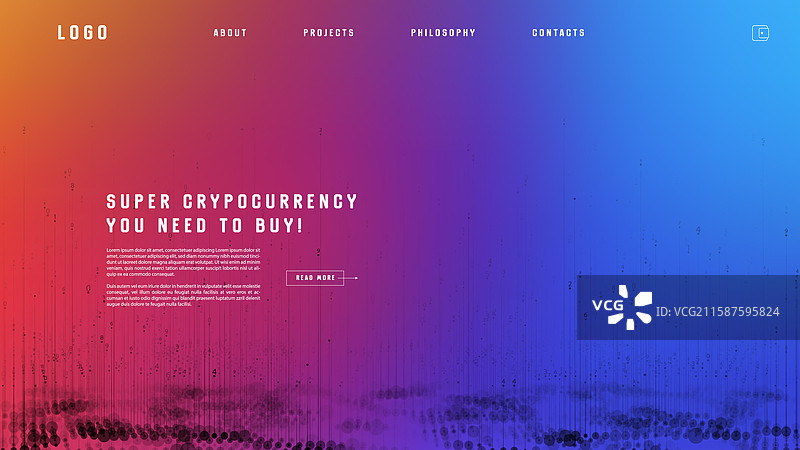 大数据的抽象设计着陆页图片素材