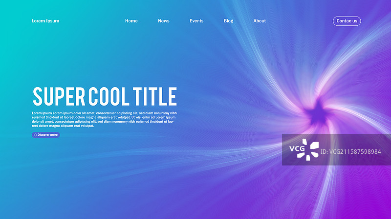 扭曲星形的着陆页抽象设计图片素材