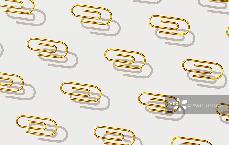 办公学习整理专用回形针3D图片素材