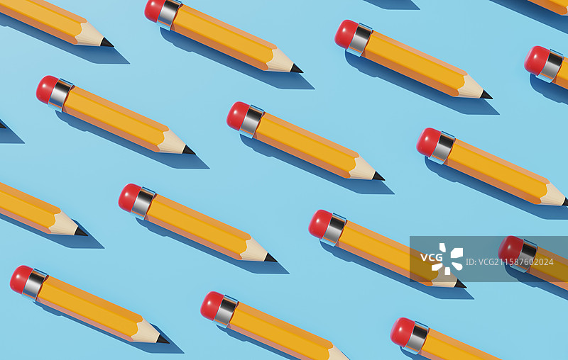 铅笔3D建模文具学习用品必备图片素材