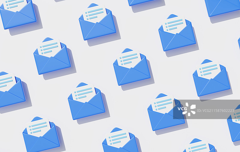 信封信件传达信息邮递邮件3D图片素材