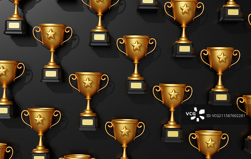 冠军奖杯第一名获奖光荣杯3D图片素材