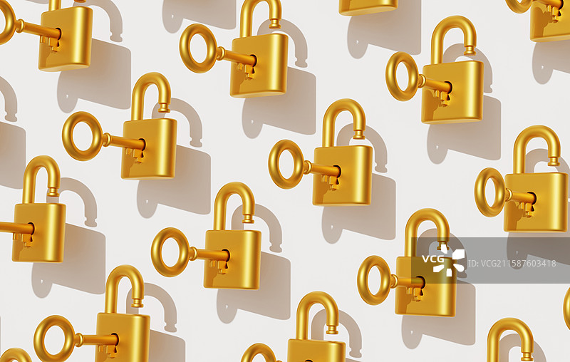 防盗锁头保险安全防护工具3D图片素材