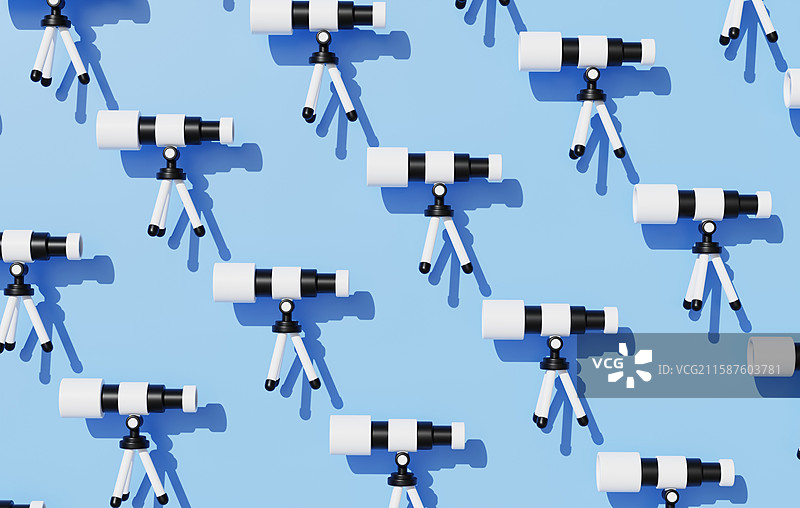 架子直立式单筒天文望远镜3D图片素材