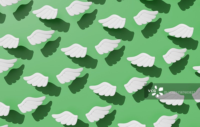 梦想天使翅膀飞翔天空敖翔3D图片素材