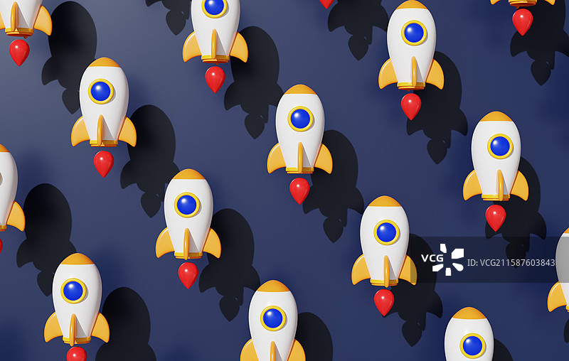 火箭航天工具星际旅行飞行3D图片素材