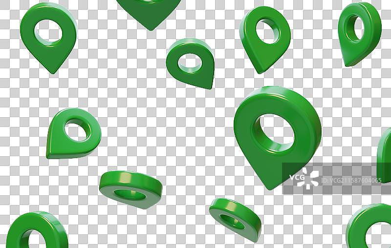 免抠定位攻略出游指引导航位置3D图片素材