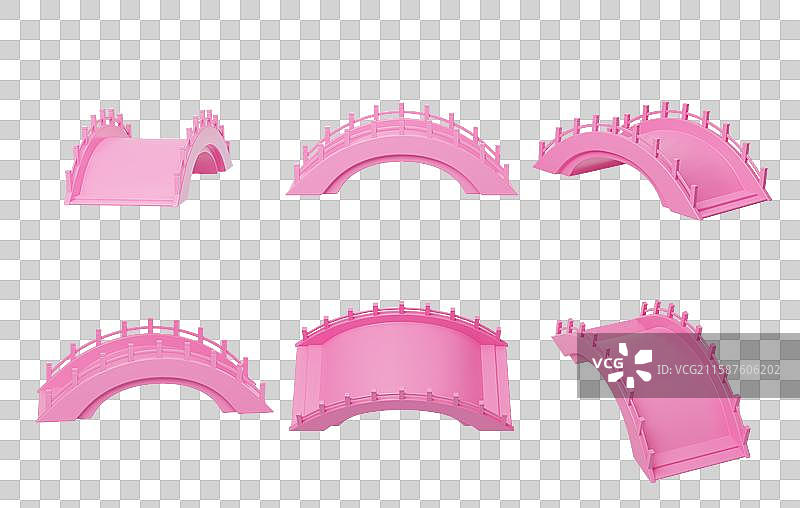 免抠七夕情人节牛郎织女相会鹊桥3D图片素材